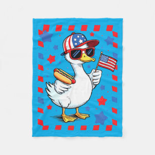 Cobertor De Velo Linda Gansa América 4 De Julho Crianças Bandeira