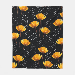 Cobertor De Velo Linda ilustração de flores e bolinhas