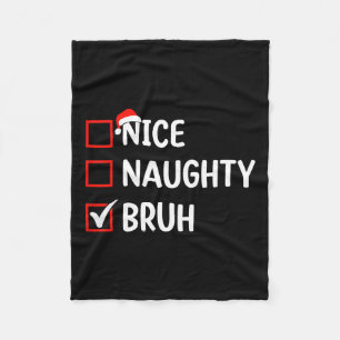 Cobertor De Velo Linda Lista De Natal Bruh Mulheres Homens Crianças