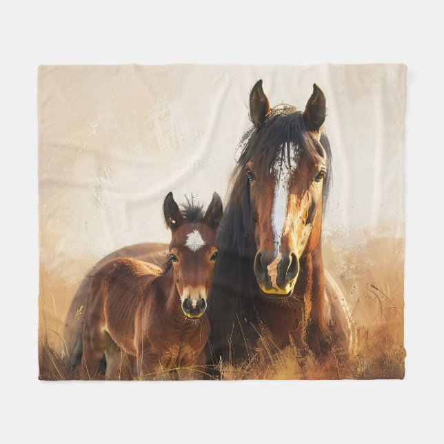 Cobertor De Velo Linda pintura Mare e Foto (Frente (Horizontal))