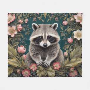Cobertor De Velo Linda Racoon Pink Floral