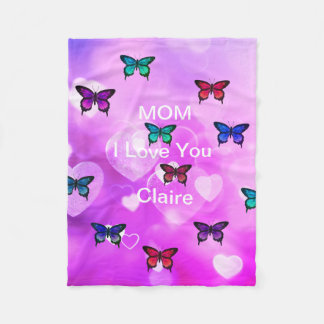 Cobertor De Velo Lindas Borboletas e Corações