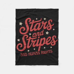 Cobertor De Velo Lindas Estrelas E Listras E Direitos Humanos Engra