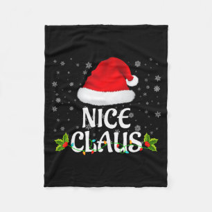 Cobertor De Velo Lindas Luzes de Natal do Papai Noel Família Pijama