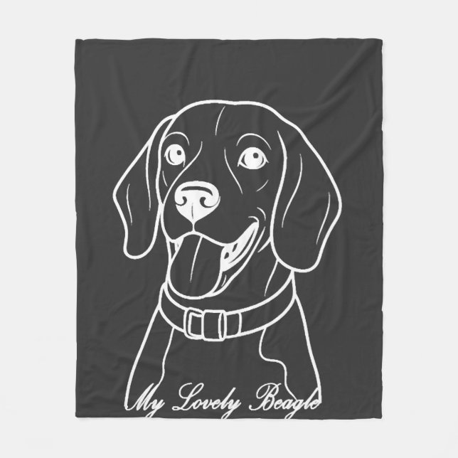 Cobertor De Velo Lindo Beagle (Frente)