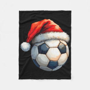 Cobertor De Velo Lindo Futebol Ll Natal Chapéu de Papai Noel Engraç