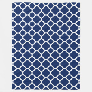 Cobertor De Velo Lindo Padrão Quatrefoil Azul Safira