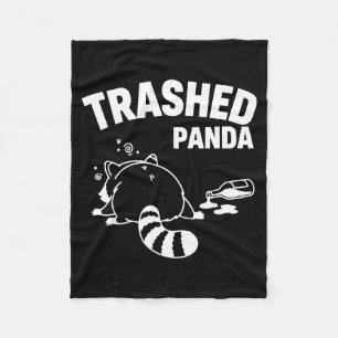 Cobertor De Velo Lindo Panda Guaxinim Bêbado Destruído