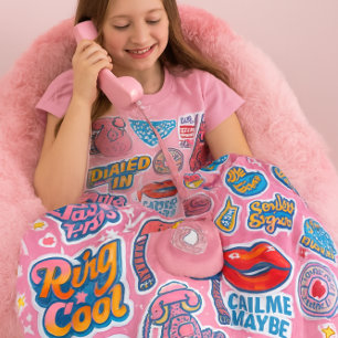 Cobertor De Velo Lindo telefone fixo rosa para menina para jogar fo