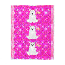 Lindo Urso Polar Rosa Manta de Fleece Floral