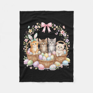 Cobertor De Velo Lindos Gatinhos da Páscoa em Cestas Gato da Páscoa