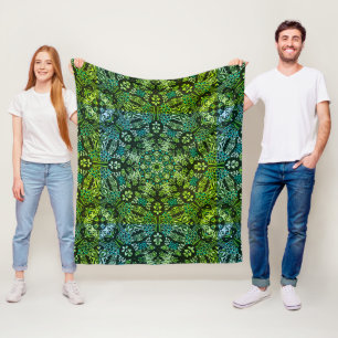 Cobertor De Velo Lindos Verdes E Blues Mandala