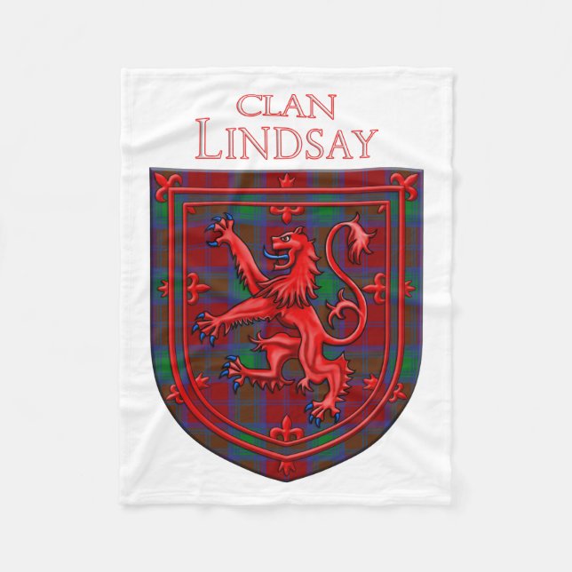 Cobertor De Velo Lindsay Tartan Scottish Xadrez Lion Rampant (Frente)