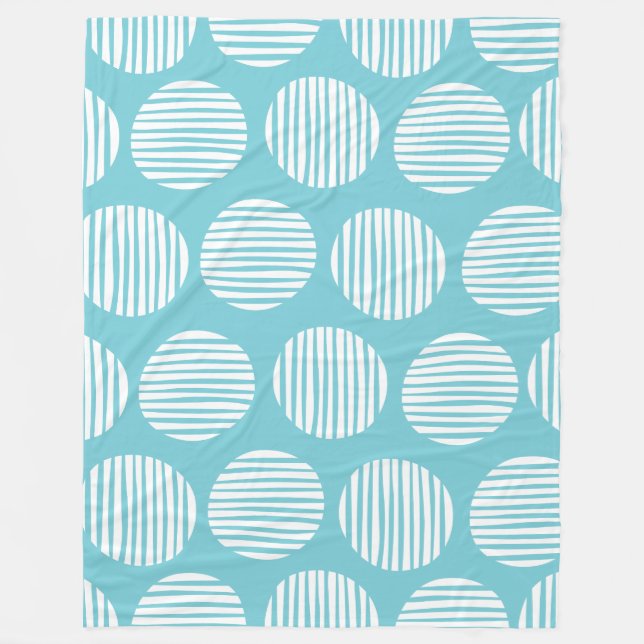 Cobertor De Velo Lined Spots 190917 - White on Robin Egg Blue (Frente)