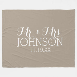 Cobertor De Velo Linen Beige de Cor Sólida - O Sr. e a Sra. Wedding