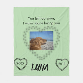 Cobertor De Velo Linfoma Sensibilização Paw Coração de Impressão