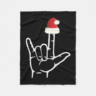 Cobertor De Velo Língua de sinais americana no Natal
