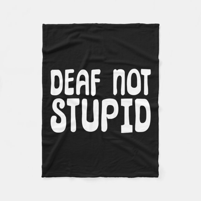 Cobertor De Velo Língua de Sinais Não Estúpida Surda (Frente)