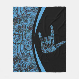Cobertor De Velo Linguagem de Sinais Vintage em Aberto ASL Mãe Amo