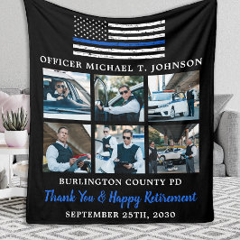 Cobertor De Velo Linha Azul Fino 6 Imagem Agente de Polícia Reforma