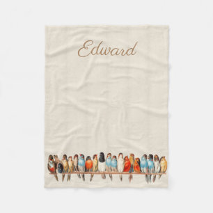 Cobertor De Velo Linha de aves e pomba