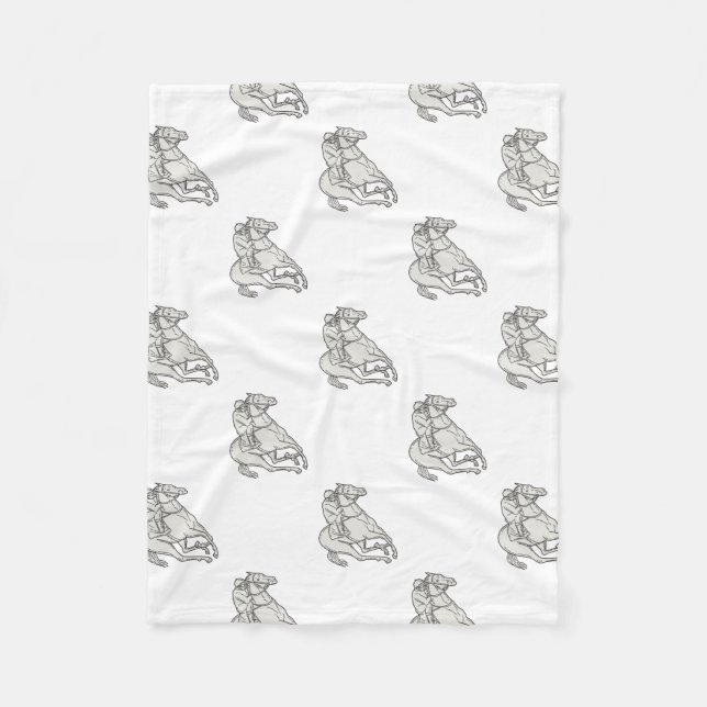 Cobertor De Velo Linha do cavalo do puro-sangue da equitação do (Frente)