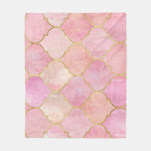 Cobertor De Velo Linha Dourada marroquina: Aquarela rosa