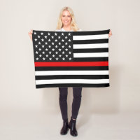 Linha vermelha fina bandeira americana
