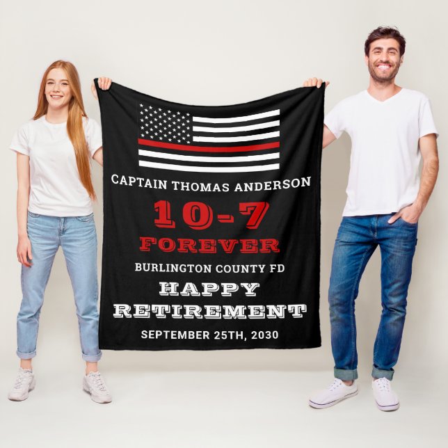 Cobertor De Velo Linha Vermelha Fina de Presente do Bombeiro (In Situ)