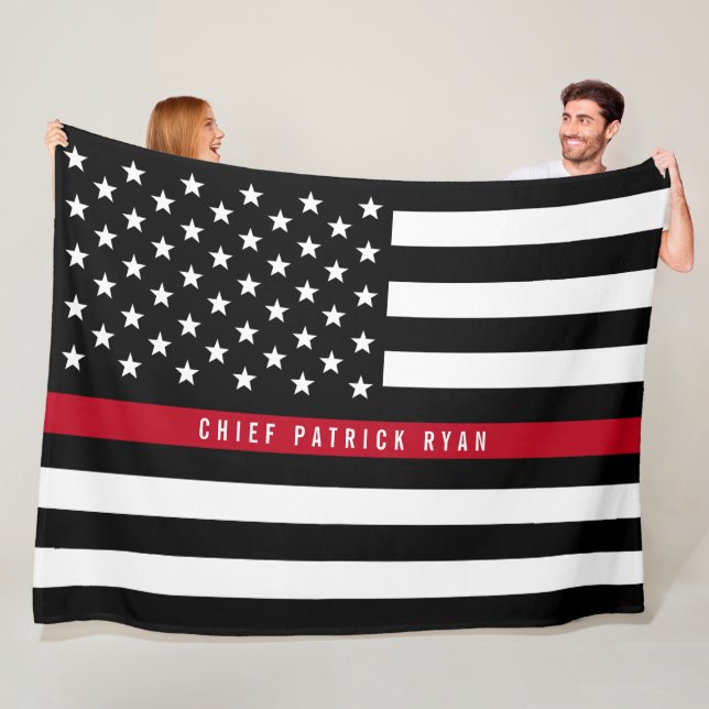 Cobertor De Velo Linha vermelha fina monograma da bandeira do (In Situ)