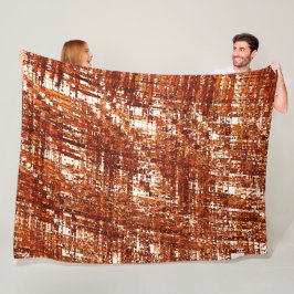 Cobertor De Velo Linhas cruzadas e entalhe de quadrados enferrujado