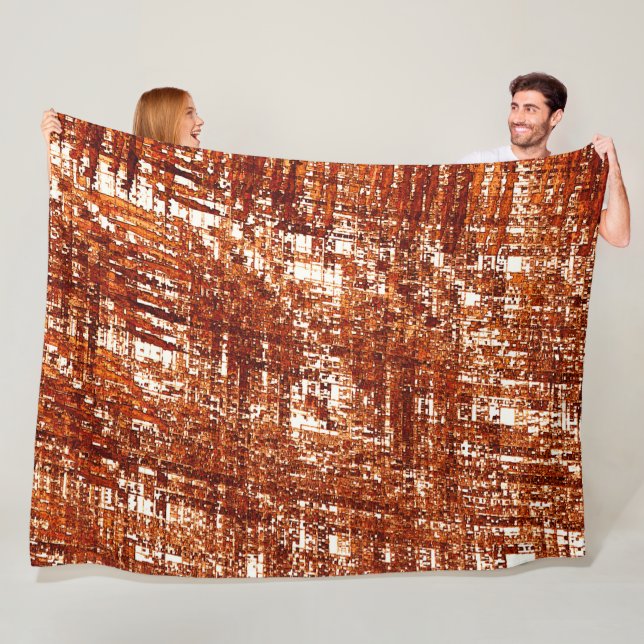 Cobertor De Velo Linhas cruzadas e entalhe de quadrados enferrujado (In Situ)