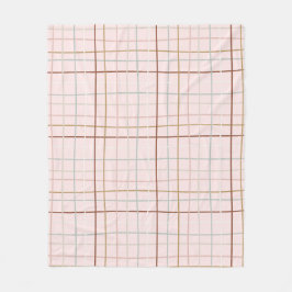 Cobertor De Velo Linhas curvas de Natal sobre rosa