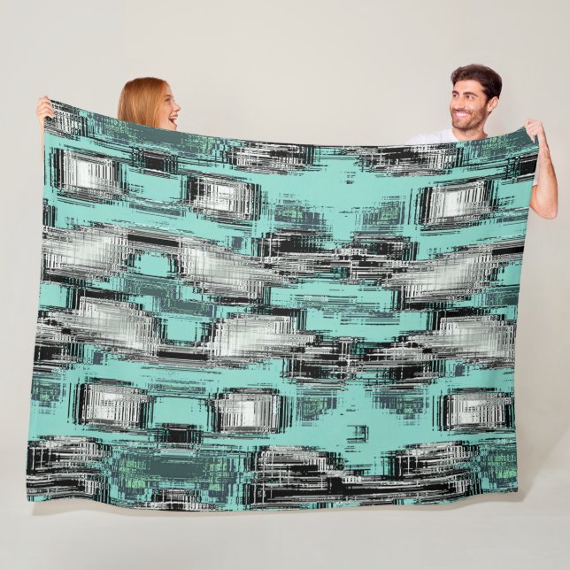 Cobertor De Velo Linhas pixelizadas cruzadas formando quadrados abs (In Situ)