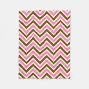 Cobertor De Velo Linhas Zig Zag Rosa Branco Marrom Cowgirl Country