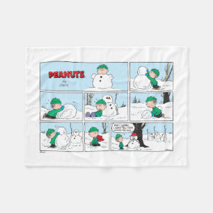 Cobertor De Velo Linus constrói um boneco de neve