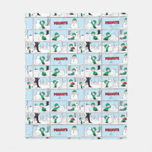 Cobertor De Velo Linus constrói um boneco de neve