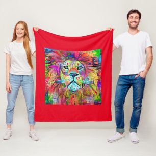 COBERTOR DE VELO LION ART BLANKET