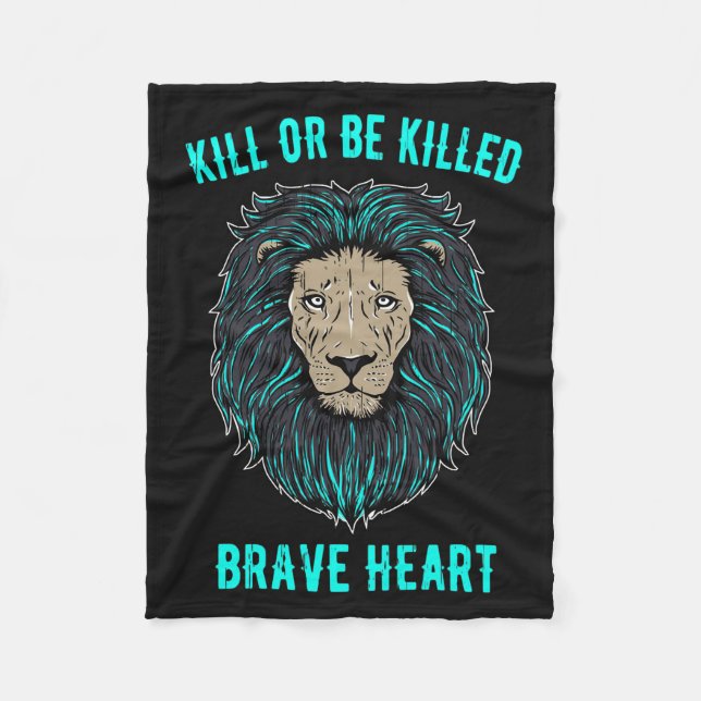 Cobertor De Velo Lion Brave Heart (Frente)
