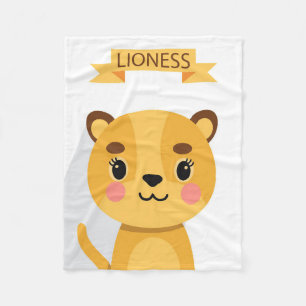 Cobertor De Velo Lion Cute Lioness