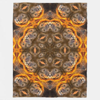 Cobertor De Velo Lion Energy Shaman Mandala