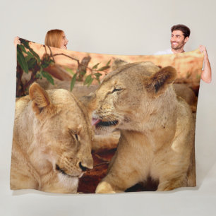Cobertor De Velo Lion Fleece Blanket