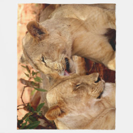 Cobertor De Velo Lion Fleece Blanket