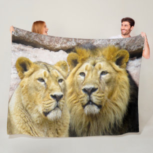 Cobertor De Velo Lion Fleece Blanket