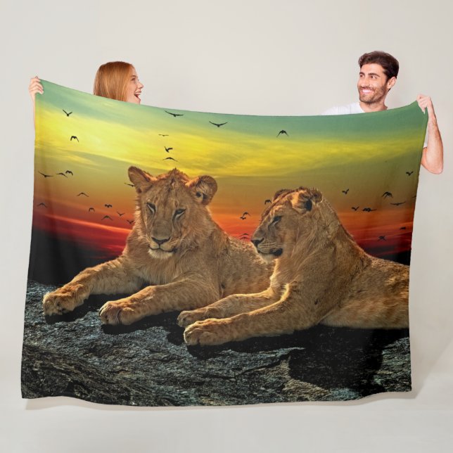 Cobertor De Velo Lion Fleece Blanket (In Situ)