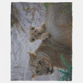 Cobertor De Velo Lion Fleece Blanket