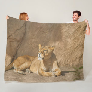 Cobertor De Velo Lion Fleece Blanket
