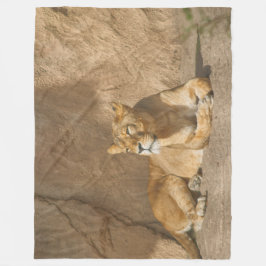 Cobertor De Velo Lion Fleece Blanket