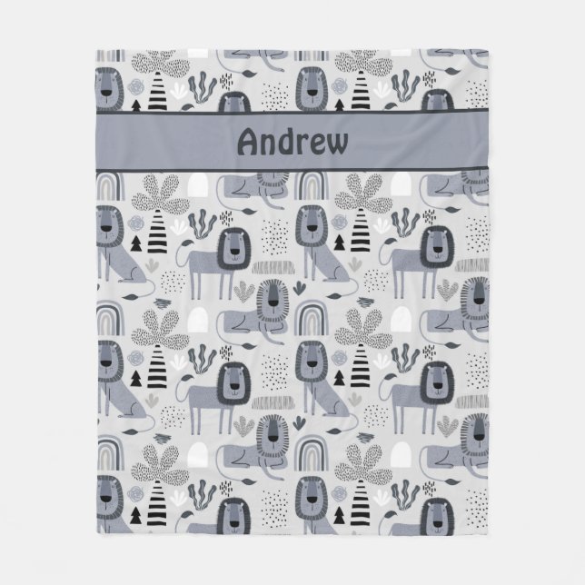 Cobertor De Velo Lion Jungle King Fleece Blanket (Frente)