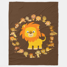 Cobertor De Velo Lion Mandala Fleece Blanket